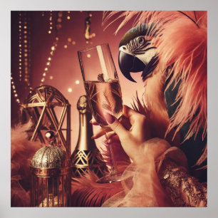 Poster Vintage retro glamour art deco life