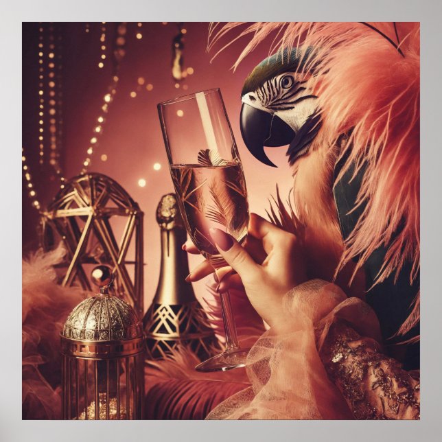 Poster Vintage retro glamour art deco life (Frente)