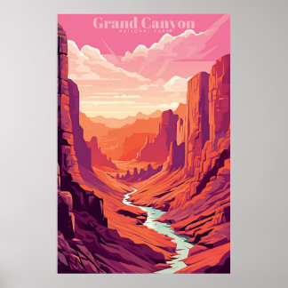 Poster vintage Retro Grand Canyon