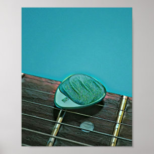 Poster Vintage retro guitarra trabalho de arte para guita