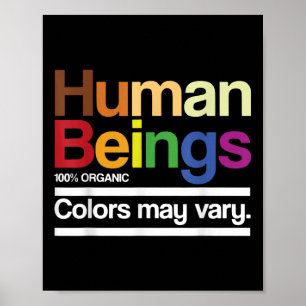Poster Vintage Retro Human Being 100% Colors Organic May