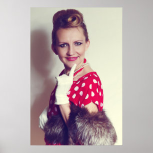 Poster Vintage retro mulher
