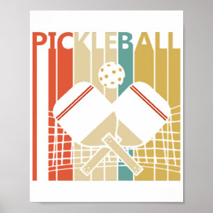 Poster Vintage Retro Pickleball