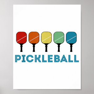 Poster Vintage Retro Pickleball Funny