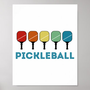 Poster Vintage Retro Pickleball Funny