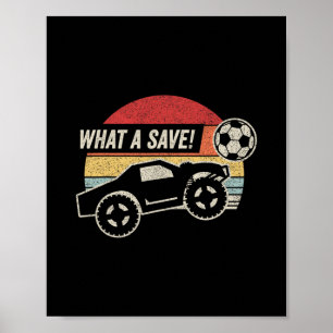 Poster Vintage Retro Que Defesa! Foguete Rc Carro Futebol