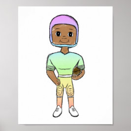 Poster vintage retro rainbow player colorido