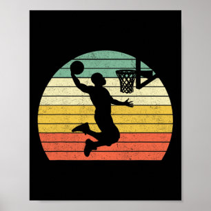 Poster Vintage Retro Sketll Dunk Sunset Colorful Men Boys