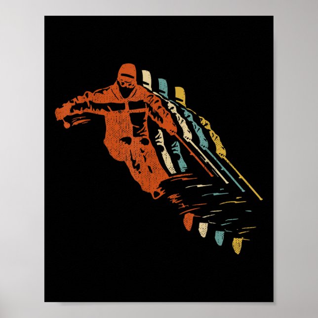 Poster Vintage Retro Ski 80s 90s (Frente)