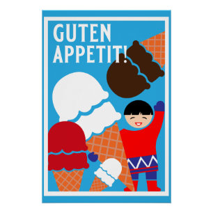 Póster Vintage Retro Sorvete Art