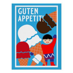 Póster Vintage Retro Sorvete Art