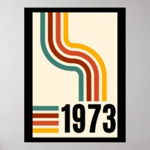 poster vintage Retro Stripes 1973
