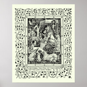 Poster Vintage Reynard The Fox de Walter Crane