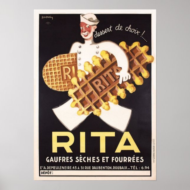 Poster Vintage Rita Biscuit Ad (Frente)