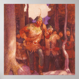 Póster Vintage Robin Hood e seus homens alegres por NC