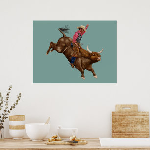 Poster Vintage rodeo cowboy