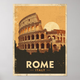 Poster Vintage Roma Viagem