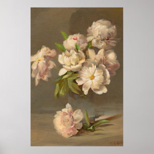 Poster Vintage Rosa Painting