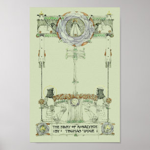 Poster Vintage Rosalynde Cobrir Art de Jessie Marion King