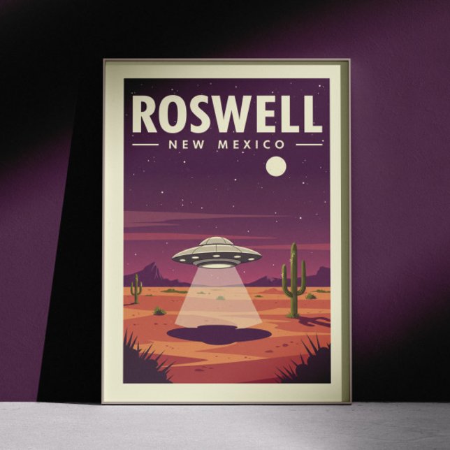 Poster Vintage Roswell New Mexico (Criador carregado)
