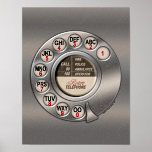 Poster Vintage Rotary Phone