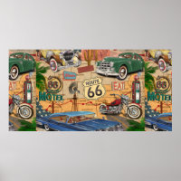 Poster Vintage Route 66.