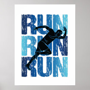 Poster Vintage Runner - Executar Execução