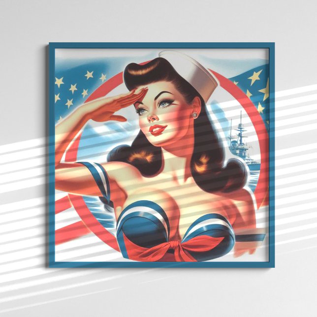Poster Vintage Sailor Pin-up (Criador carregado)