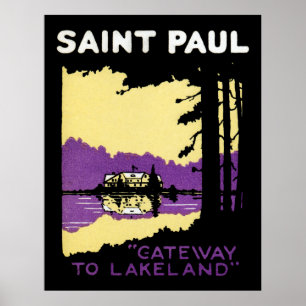 Póster Vintage Saint Paul, Minnesota