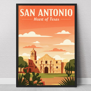 Poster Vintage San Antonio