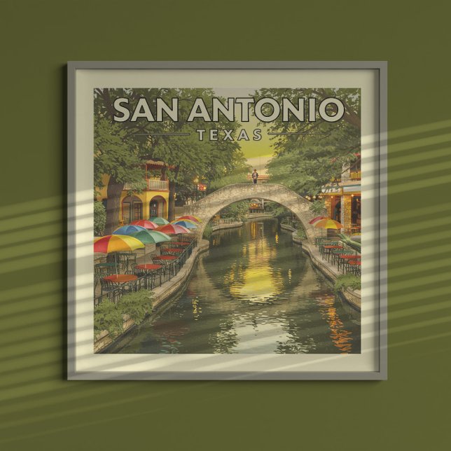 Poster Vintage San Antonio Texas (Criador carregado)