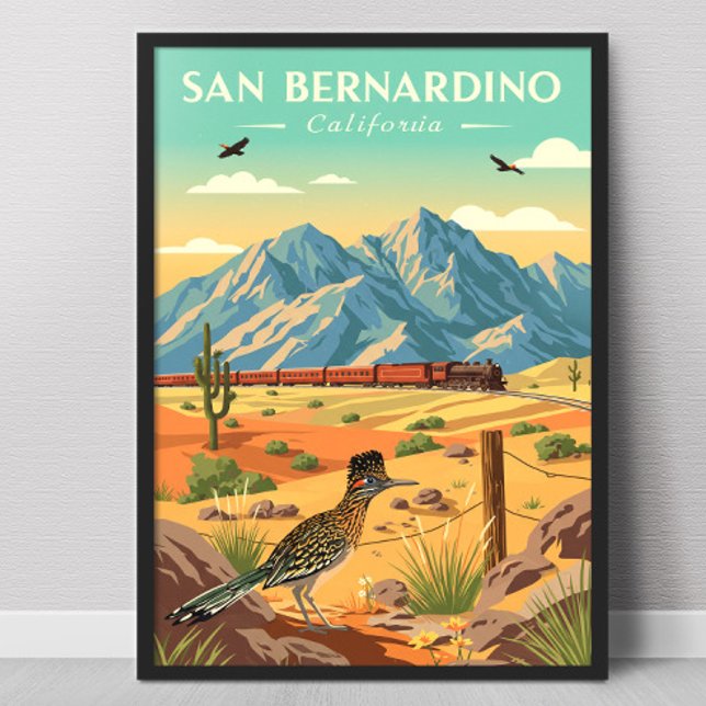 Poster Vintage San Bernardino Califórnia (Criador carregado)