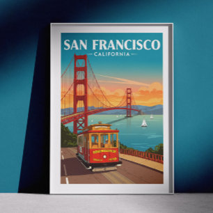 Poster Vintage San Francisco California