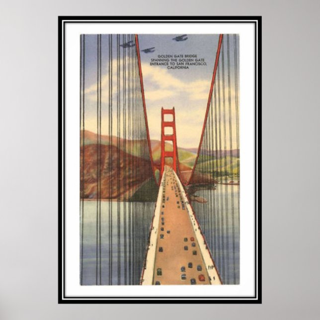 Póster Vintage San Francisco, EUA - (Frente)