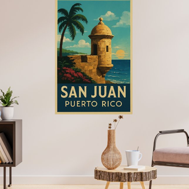 Poster Vintage San Juan Puerto Rico (Sala de Estar 3)