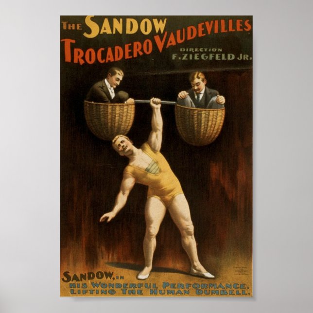 Poster vintage Sandow (Frente)