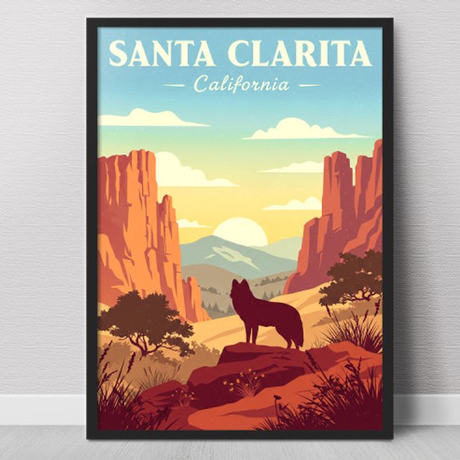 Poster Vintage Santa Clarita California (Criador carregado)