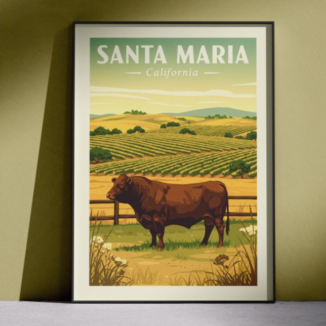 Poster Vintage Santa Maria California (Criador carregado)