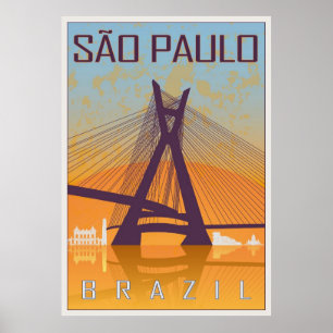 Poster vintage São Paulo