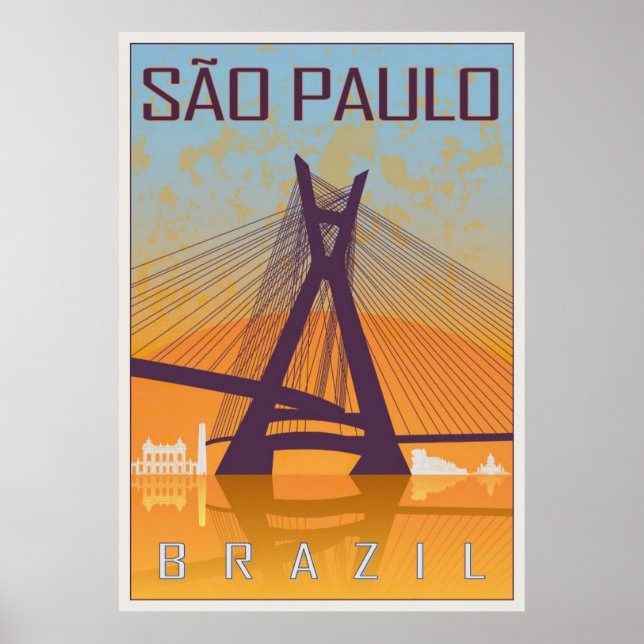 Poster vintage São Paulo (Frente)