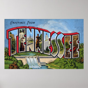 Poster Vintage Saudações do Tennessee