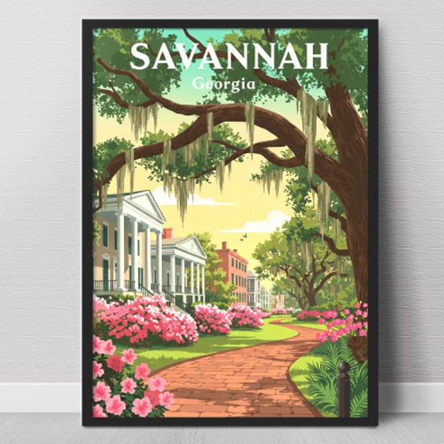 Poster Vintage Savannah Georgia (Criador carregado)