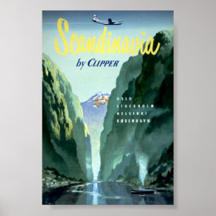 Poster Vintage Scandinavia por Clipper