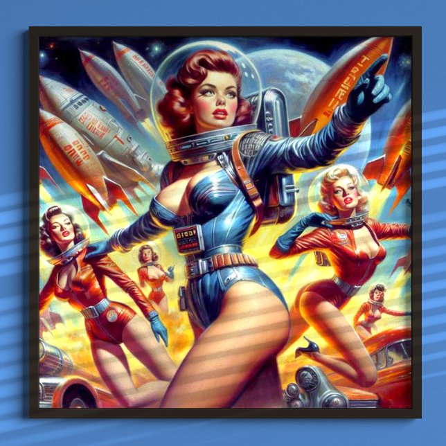 Poster Vintage Sci-Fi Girls (Criador carregado)