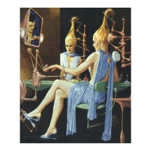 Vintage Science Ficty Beauty Salon Spa Manicures