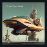 Poster Vintage Science Ficying Cars of<br><div class="desc">Seja você fã da ficção científica clássica ou simplesmente aprecie a arte dos posteres vintage, "Sonhos Retro-Futuros" é algo que deve ter para sua coleção. Desligue-o em sua casa, escritório ou estúdio e deixe-o transportá-lo para um mundo de possibilidades infinitas e tecnologia incrível. Não perca a chance de possuir uma...</div>