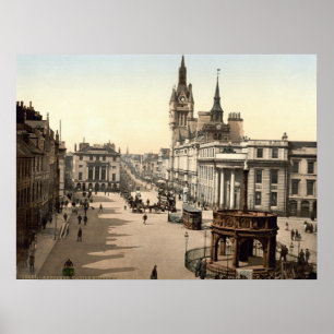 Poster Vintage Scotland, Aberdeen Castlegate c1905