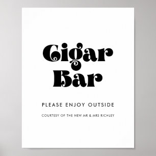 Poster Vintage - Script Retroativo - Sinal de Bar de Char