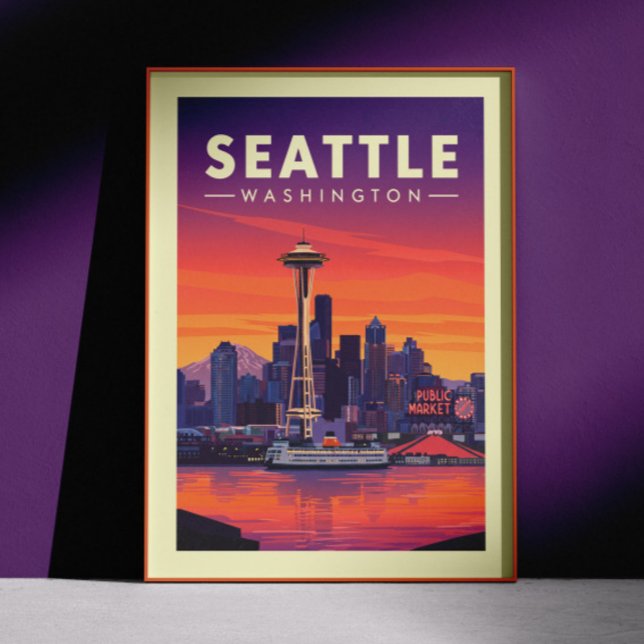 Poster Vintage Seattle Washington (Criador carregado)