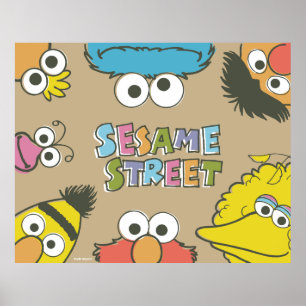 Poster Vintage Sesame Street Pals